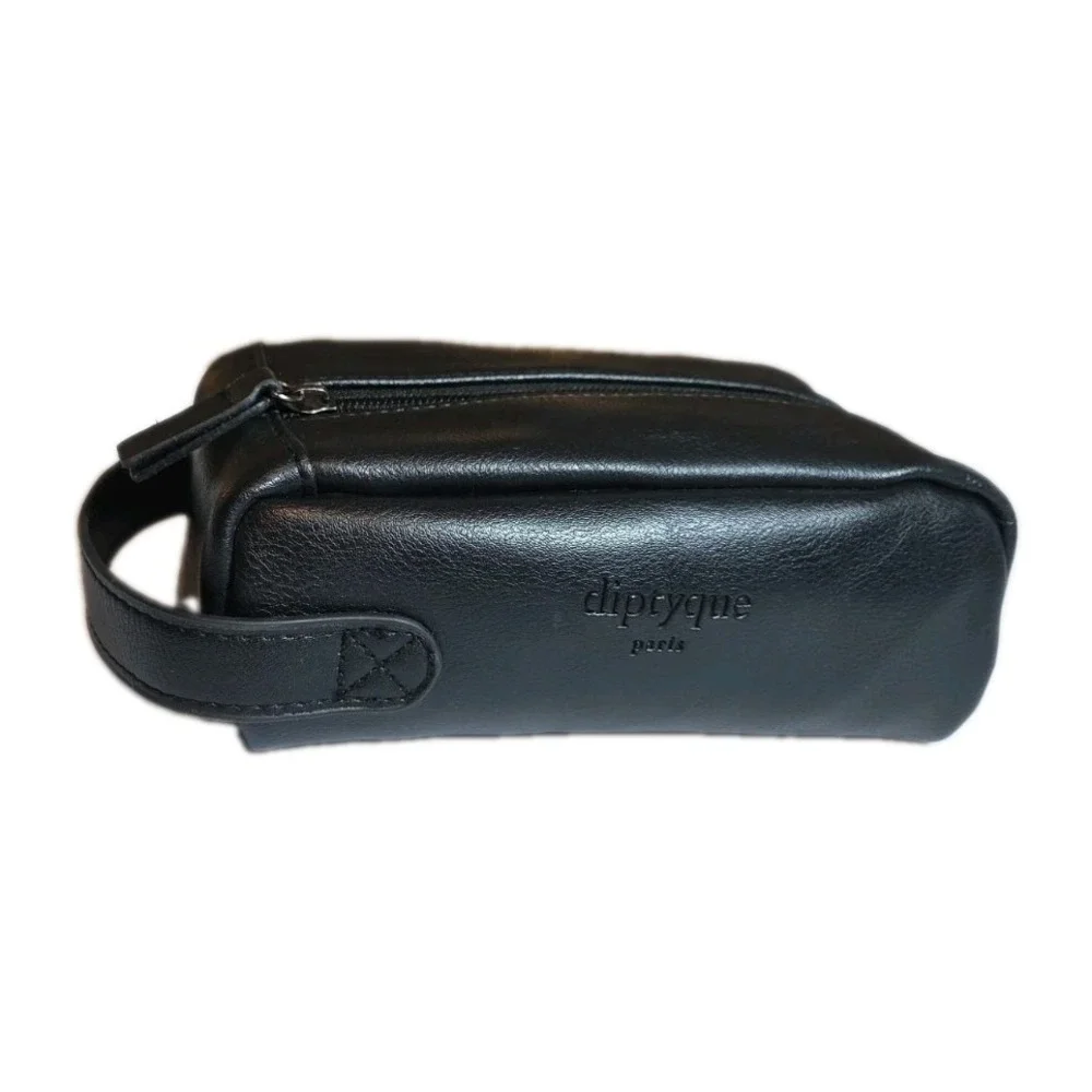 Diptyque Paris Qatar Airways Cosmetic Toiletries Leather Travel Bag Clutch 6.5
